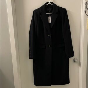 Ann Taylor Black Chesterfield Wool blend coat. NWT!